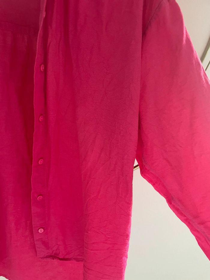 Chemise rose style lin - photo numéro 1