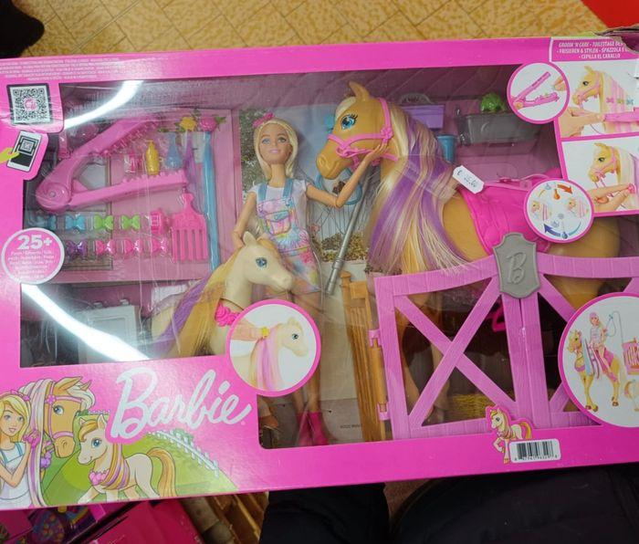 Barbie coffret toilettage des chevaux