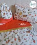 Kit de sieste Lapins au jardin - rentrée école maternelle - personnalisable