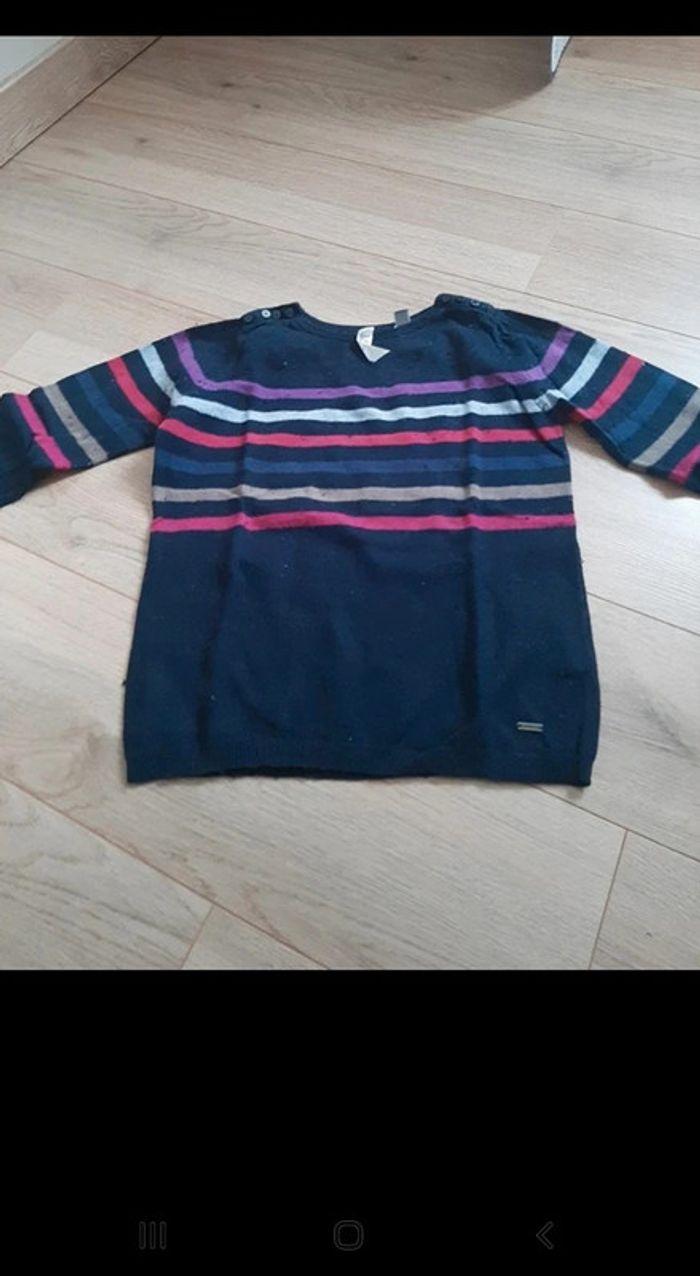 Pull Okaïdi marine taille 10 ans / 140 cm - photo numéro 2