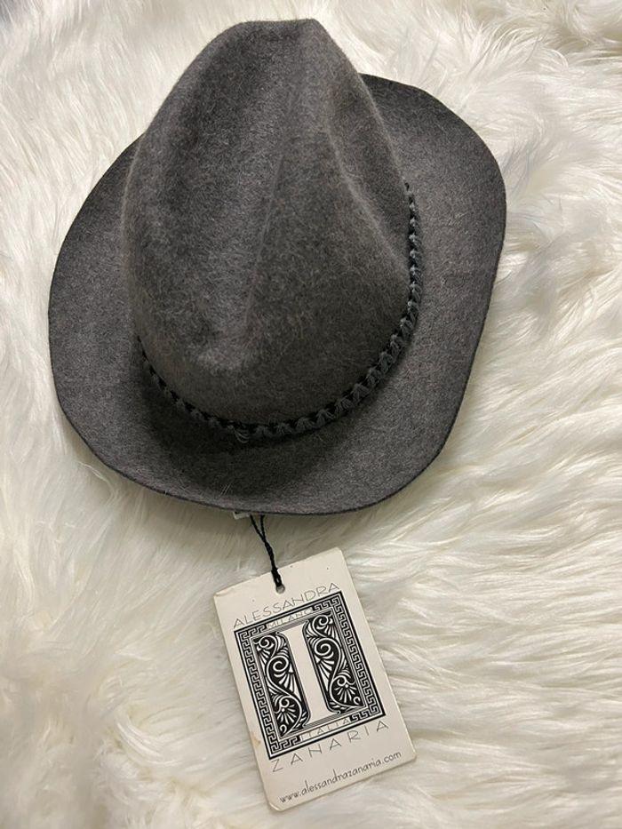 Chapeau gris 100% lapin Alessandra Zanaria - photo numéro 1