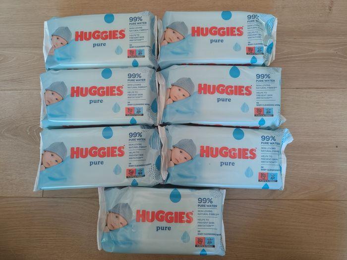 7 paquets de lingettes Huggies pure