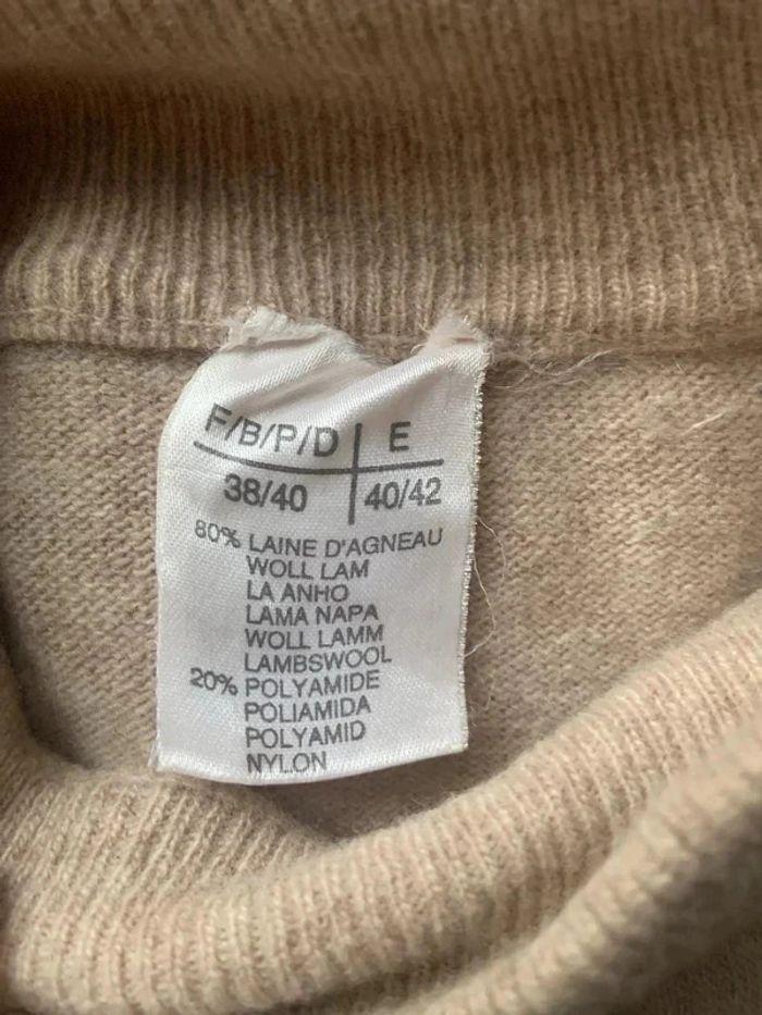 Pull en laine beige taille 38/40 - photo numéro 4