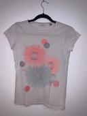 TEE shirt fille avec fleur manche courte