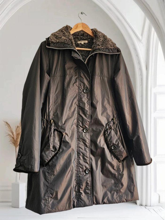 Manteau / parka avec fourrure marron Scottage - photo numéro 3