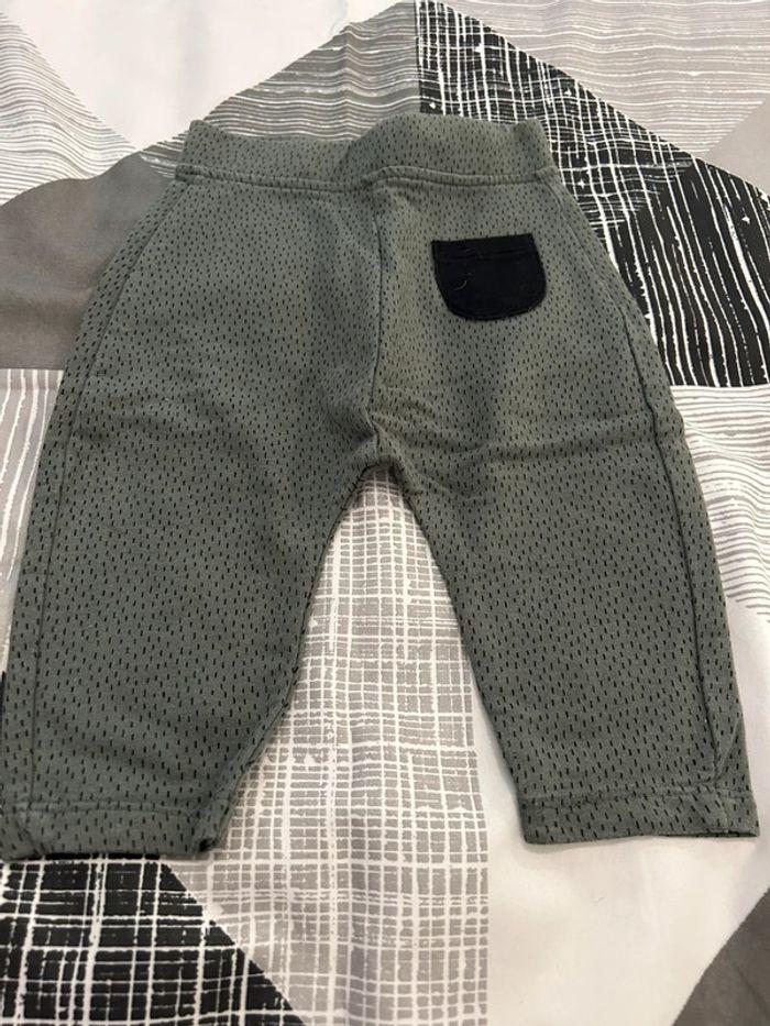 Pantalon de pyjama vert kaki, Kiabi, taille 6m - photo numéro 2