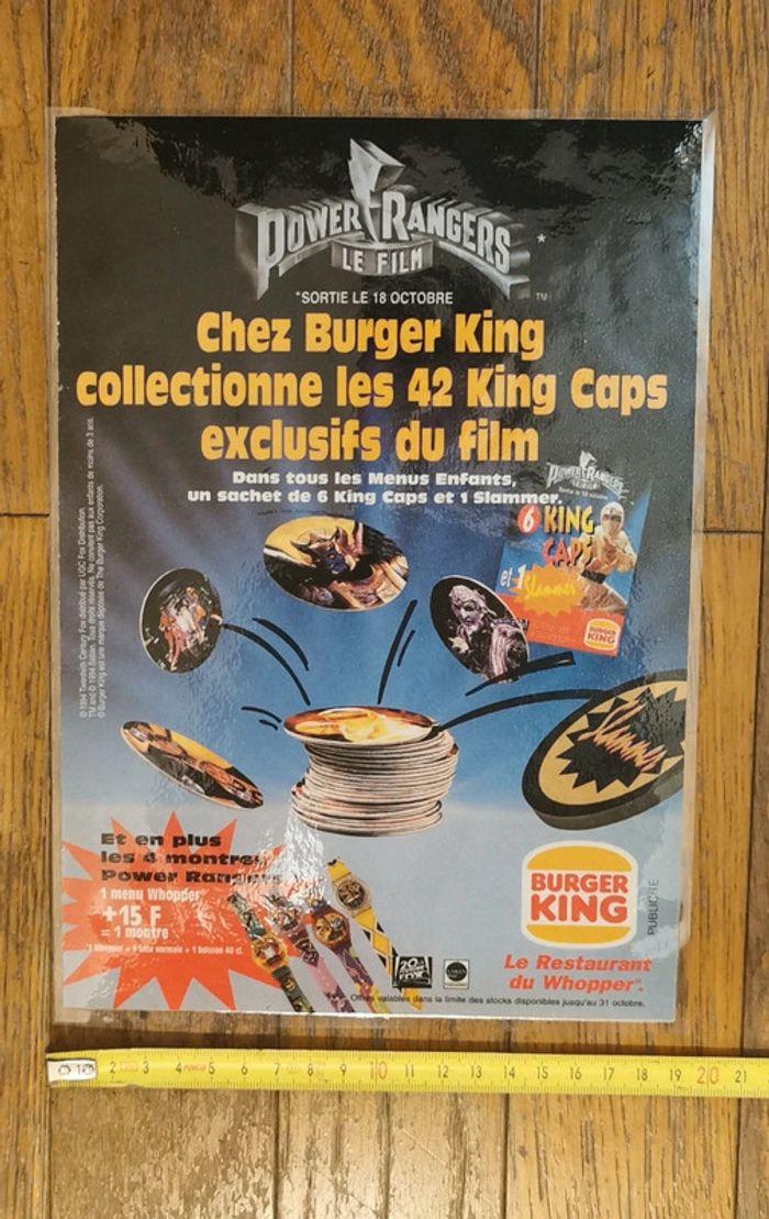 Ancienne publicité cap burger King power rangers - photo numéro 1