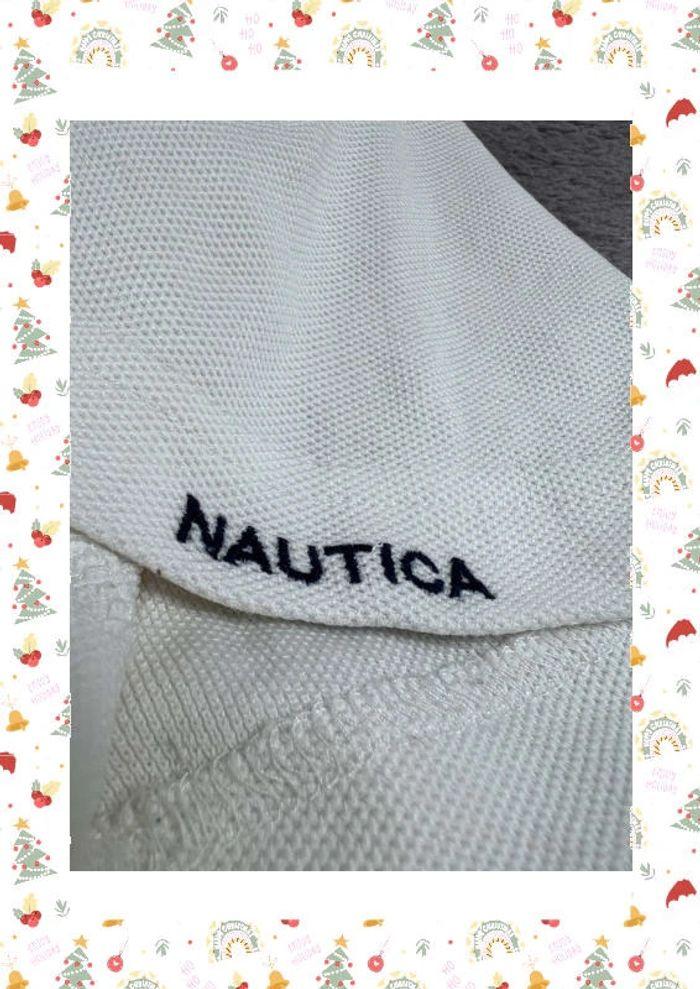 👕 Polo Nautica Logo Brodé Blanc Taille L 👕 - photo numéro 12