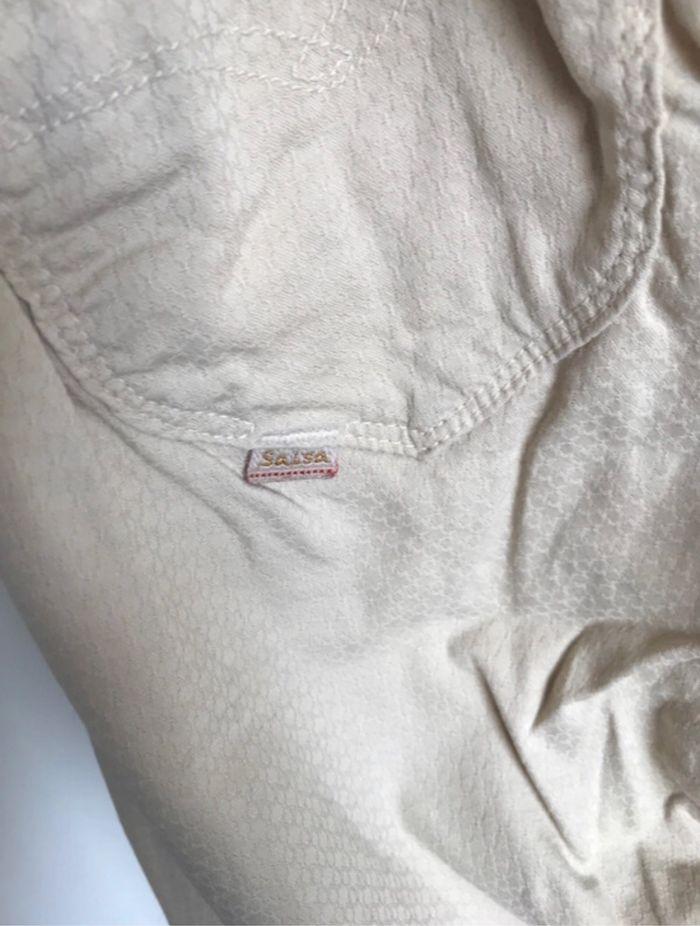 Salsa pantalon chino beige effet ventre plat - photo numéro 8