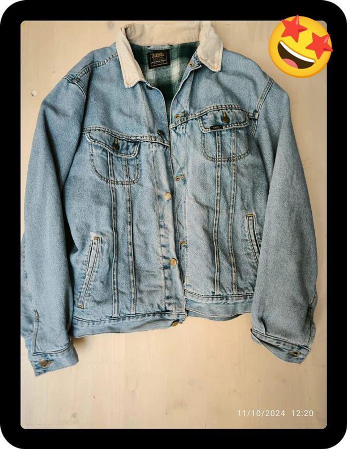 Superbe Veste en jean doublé vintage Lee taille xxl - photo numéro 1