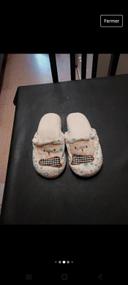 Lot de 2 paires de chaussons femme 38