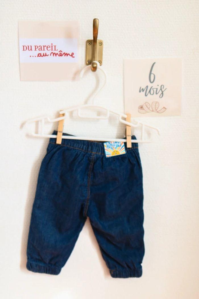 Pantalon jean, DPAM, 6 mois - photo numéro 4