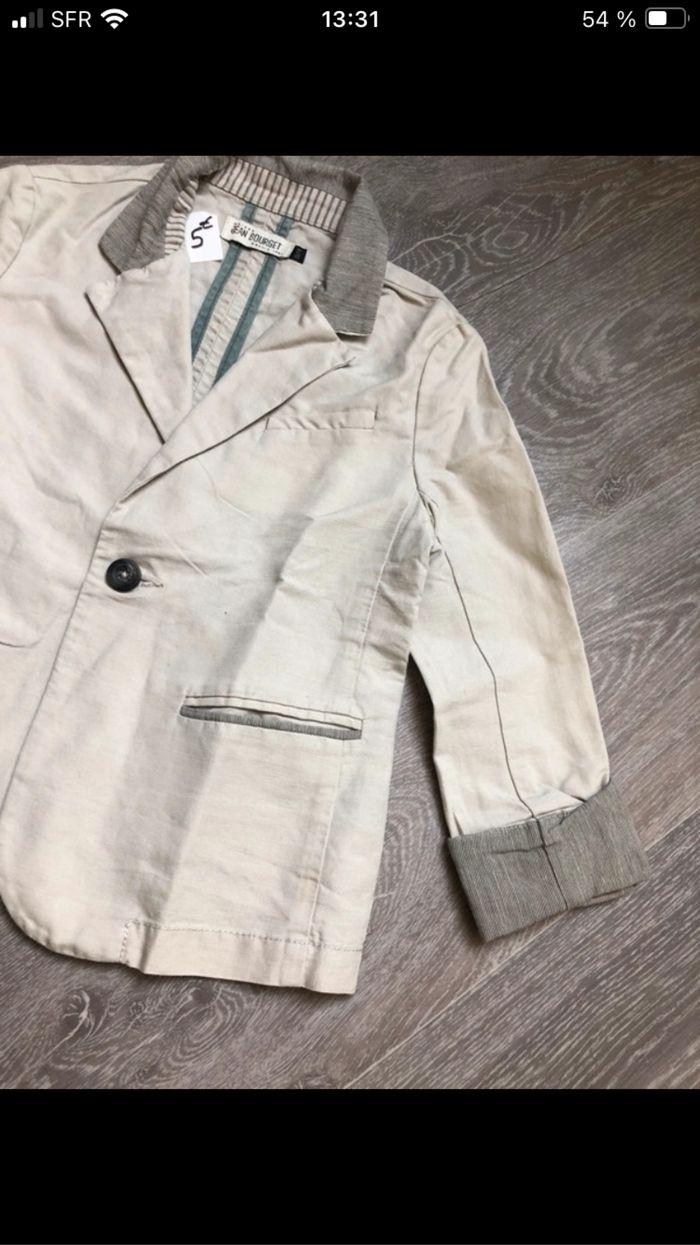 Blazer veste beige grise 6 ans jean Bourget  Tbe - photo numéro 2