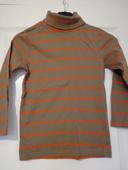 Tee-shirt col roulé 8 ans marron orange