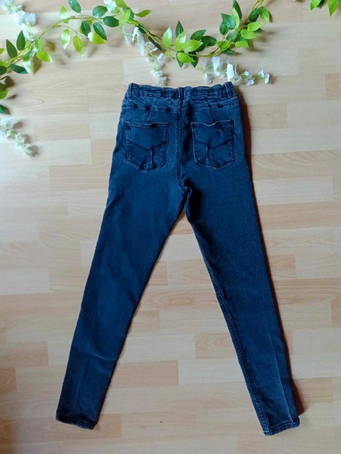 Jeans noir slim taille haute Fille 12 ans - photo numéro 5