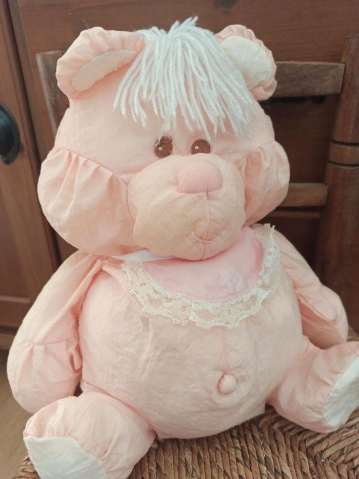 Peluche vintage cochon Toile tbe - photo numéro 2