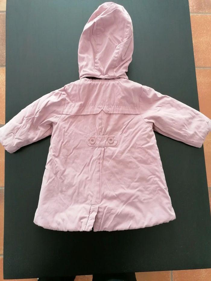 Manteau léger rose fille capuche - photo numéro 2