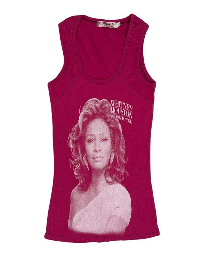 Pink Y2K tank top Whitney Houston XS/S - photo numéro 1