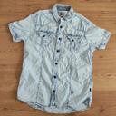 Chemise mc en jean Petrol M