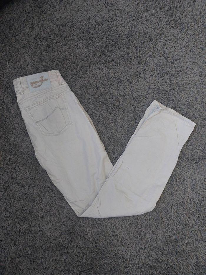 Pantalon Jacob Cohën blanc/beige - photo numéro 1