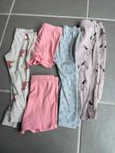 Lot 5 bas de pyjama 4 ans