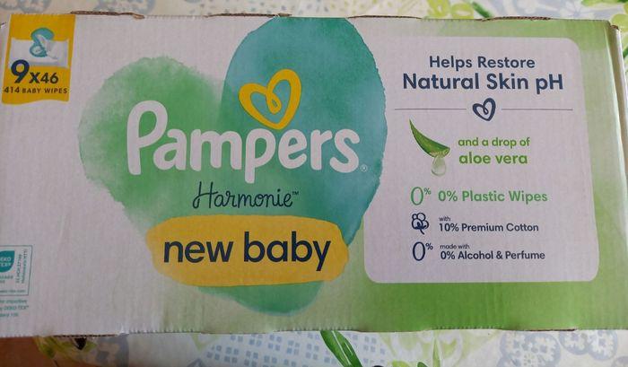 9 paquets de 46 lingettes pampers harmonie New baby neuf - photo numéro 1