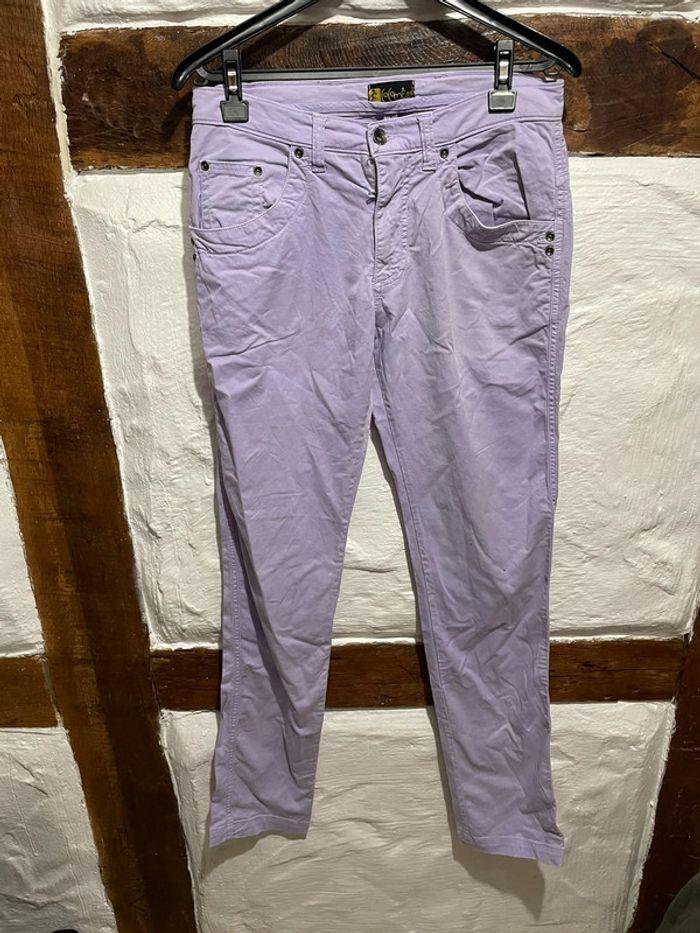 pantalon femme violet - photo numéro 1