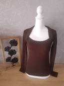 Pull marron Why Not taille 36 petit prix