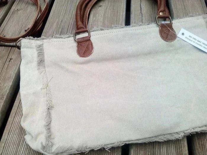 Sac à main beige et marron - photo numéro 2