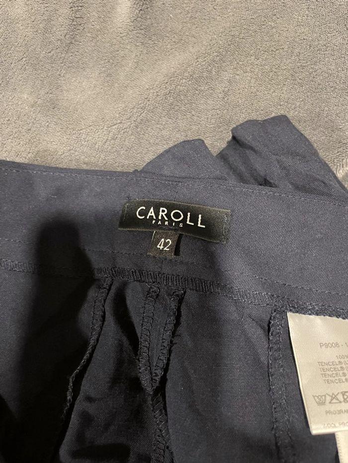 Pantalon bleu marine Caroll taille 42 - photo numéro 3