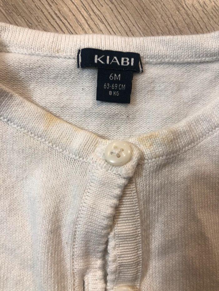 Gilet blanc Kiabi avec cœur en relief - photo numéro 3