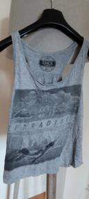 Tee-shirt débardeur taille L gris paradise