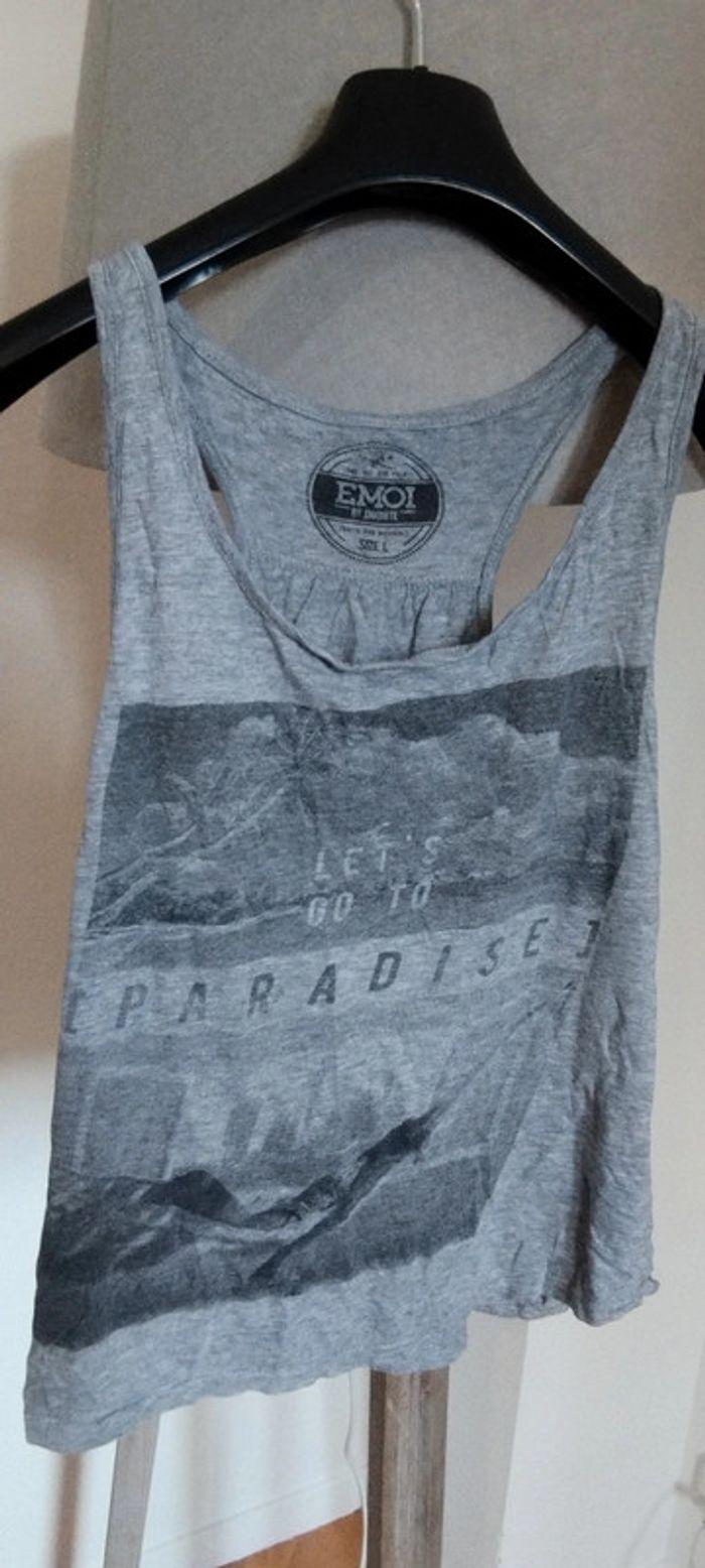 Tee-shirt débardeur taille L gris paradise - photo numéro 1