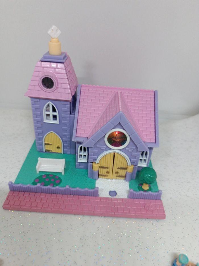 Polly pocket bluebird mariage chapelle chapel église wedding light lumière lumineuse mini vintage - photo numéro 2