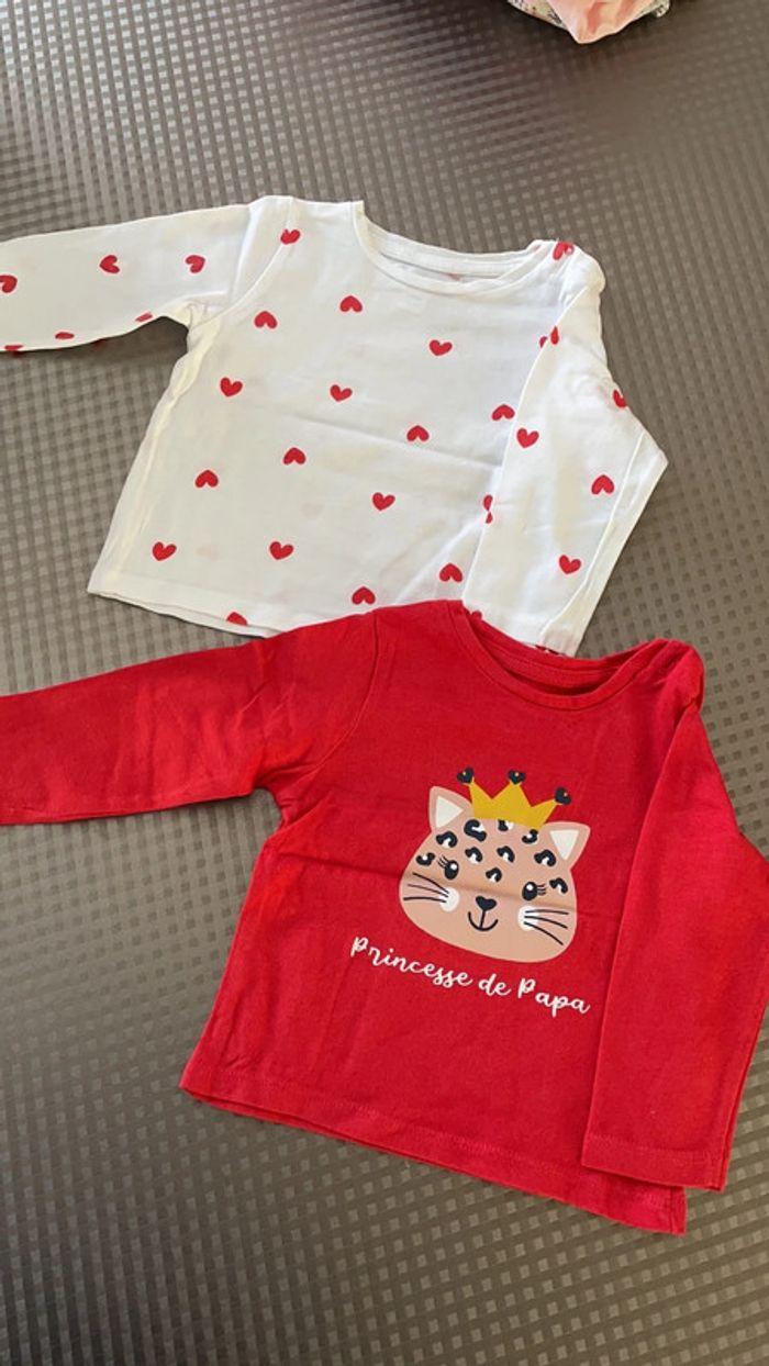 Lot tee-shirts bébé fille - photo numéro 2