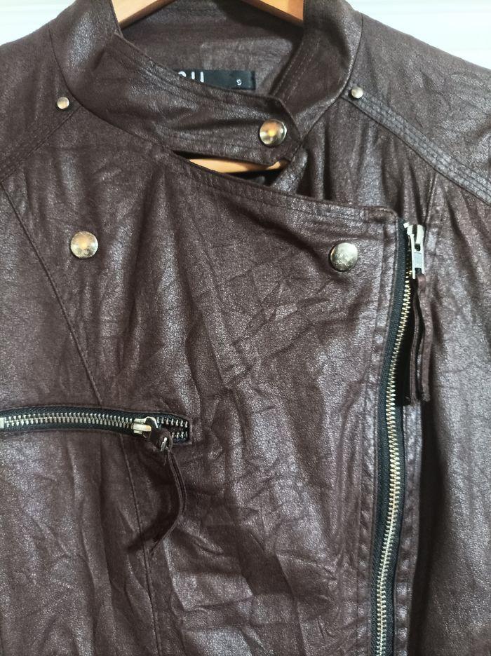 Blouson/veste court taille S marron foncé - photo numéro 3