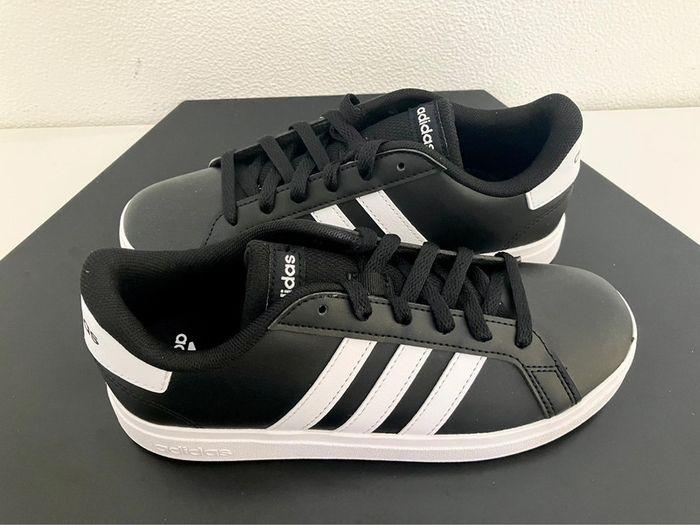 Adidas Grand Court 2.0 Lifestyle Tennis Lace-Up Black/White - photo numéro 5