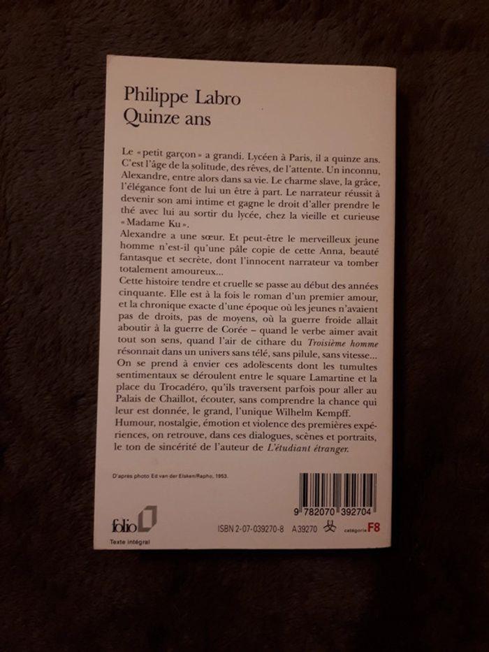 Quinze ans, de Philippe Labro comme neuf - photo numéro 3