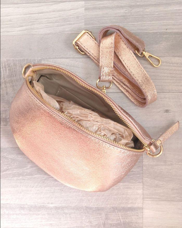 Pochette banane rosé doré - photo numéro 3