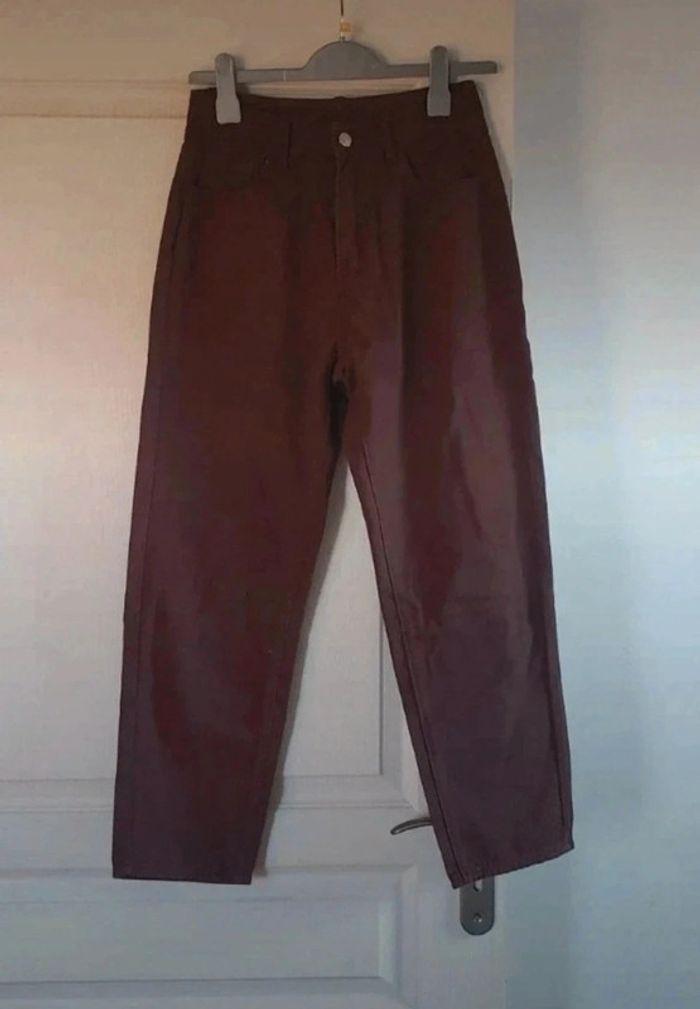 Jeans coupe large marron chocolat shein 36 neuf - photo numéro 3