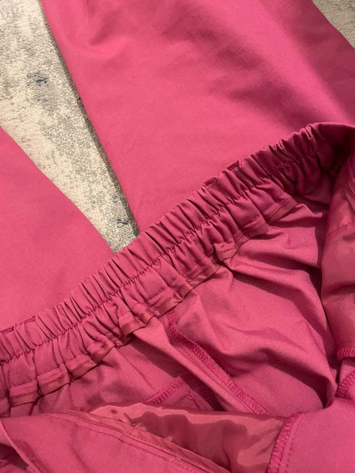 Pantalon droit taille haute rose - photo numéro 4