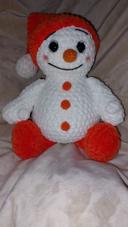 Bonhomme de neige orange