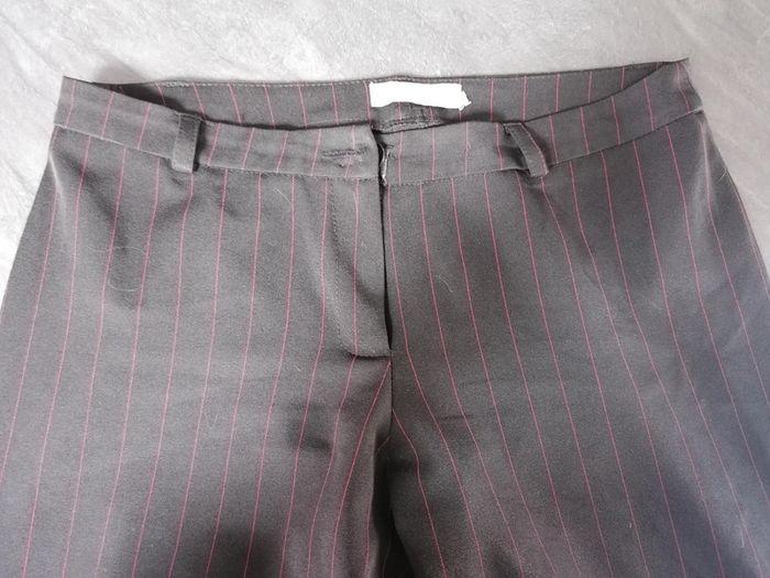 Pantalon noir rayures rouges taille 38 cache-cache - photo numéro 6