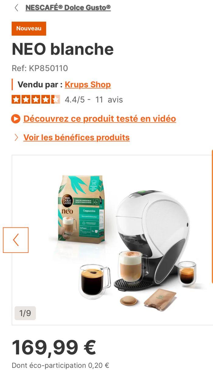 Cafetière Néo Dolce Gusto + chéquier 30€ - photo numéro 5