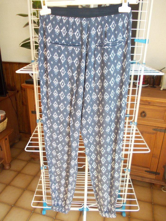 Joli pantalon femme fluide Pull&Bear S ethnik - photo numéro 3