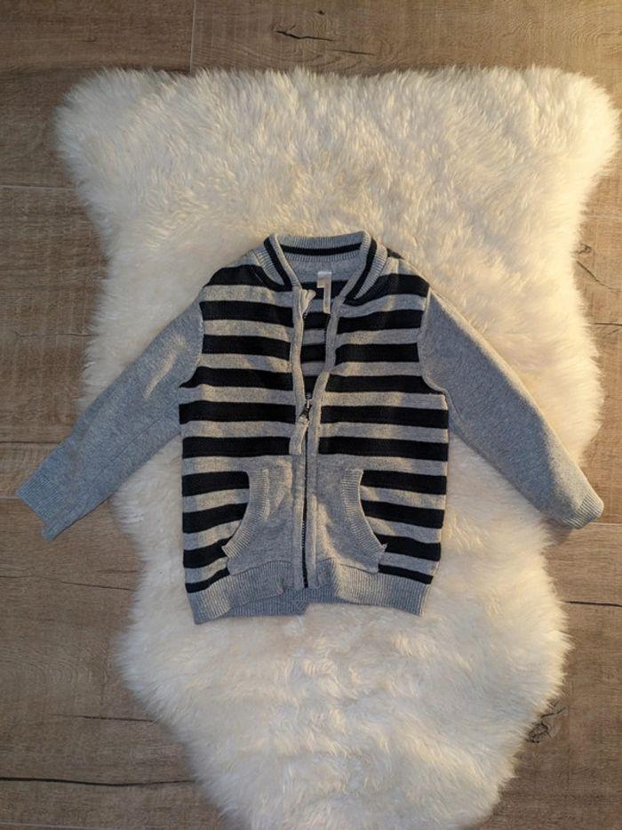 Gilet zippé gris - photo numéro 1