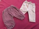 Lot de 2 sarouels fille 9mois