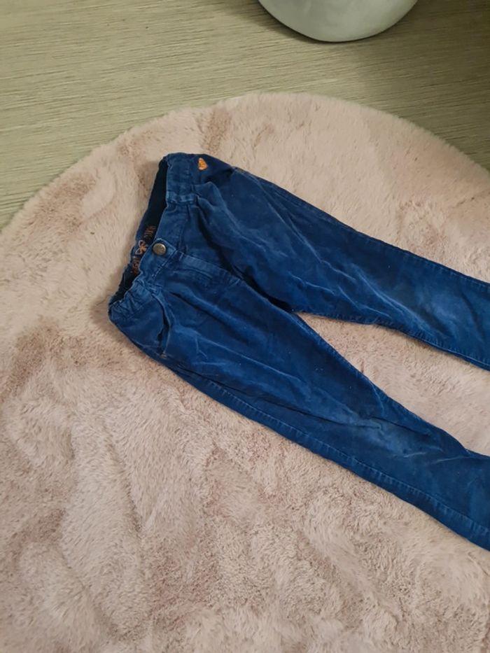 Pantalon velours bleu léger 6 ans sergent major - photo numéro 2