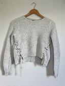 Pull en maille gris clair Jennyfer