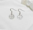 Boucles d oreille sequins froissés acier argents